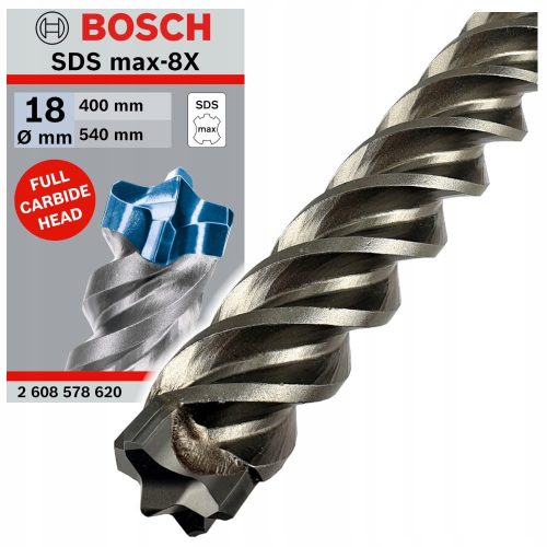  Bosch SDS max-8X sveder 18/540/400 za silikate