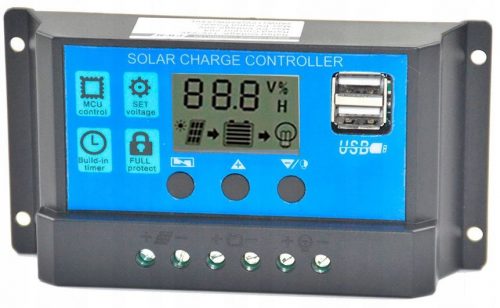  10A PWM solarni regulator polnjenja 12V 24V z USB