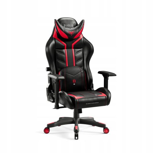  Gaming stol Diablo Chairs X-RAY, črno in rdeče eko usnje