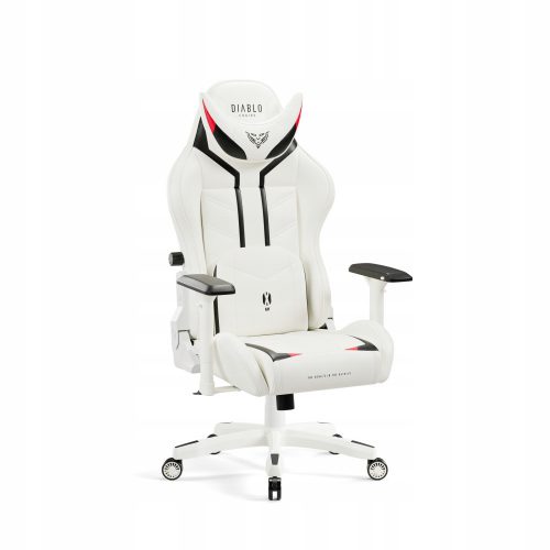  Gaming stol Diablo Chairs X-Ray, belo eko usnje