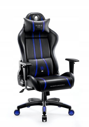  Gaming stol Diablo Chairs X-One 2.0, črno in modro eko usnje