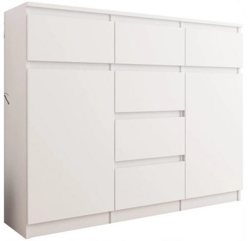  Mobene Moderna komoda 120 x 40 x 98 cm mat bela