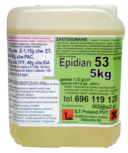 Epidian epoksi smola 5 kg brezbarvna