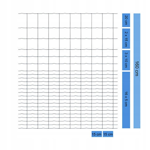 Mreža za gozdno ograjo 160/23/15 L 50 m + gratis