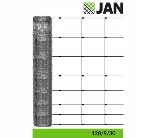 Jan srebrna ograjna mreža 1,2x50 m