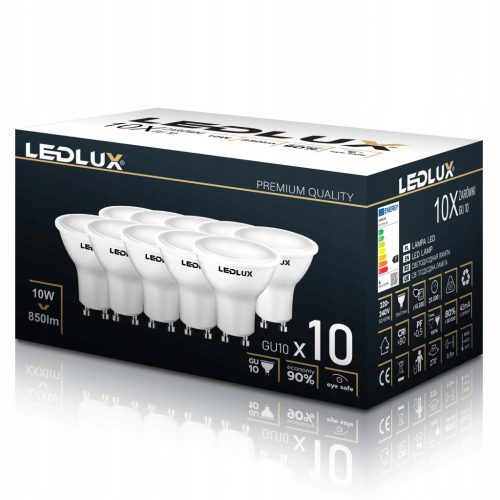  10x GU10 LED žarnica 10W = 85W NE UTRIPAJOČA 4000K