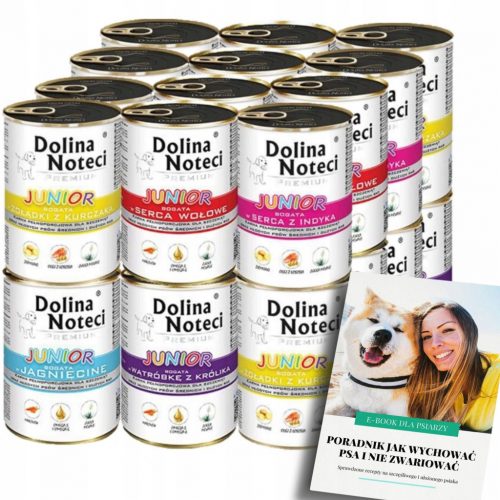  DOLINA NOTECI PREMIUM mokra hrana za pasje mladiče Mix 24x400g + EBOOK DOG