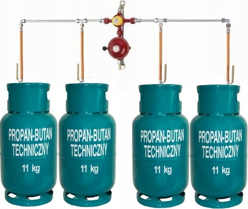  Set za priklop 4 cilindrov 11 ali 33 kg REDUKTOR 4 cilindra LPG inštalacija